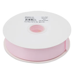 Morex Recycled Double Faced Satin Ribbon - Powder Pink, 1-1/2" x 100 yd, flat