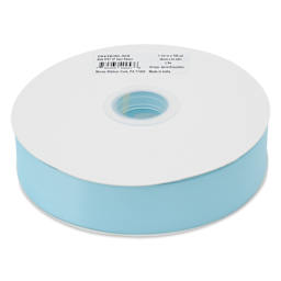 Morex Recycled Double Faced Satin Ribbon - Light Blue, 1-1/2" x 100 yd, flat