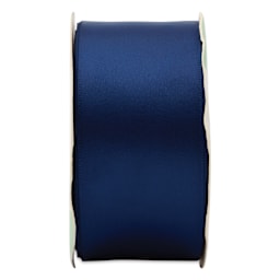 Morex Recycled Double Faced Satin Ribbon - Navy, 1-1/2" x 10 yd