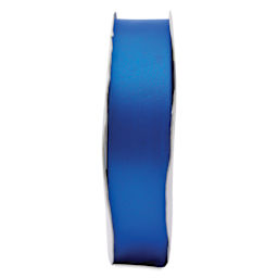 Morex Recycled Double Faced Satin Ribbon - Electric Blue, 1-1/2" x 100 yd