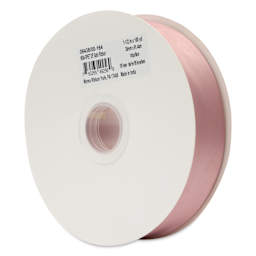 Morex Recycled Double Faced Satin Ribbon - Antique Mauve, 1-1/2" x 100 yd, at an angle