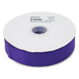 Morex Recycled Double Faced Satin Ribbon - Regal Purple, 1-1/2" x 100 yd, flat