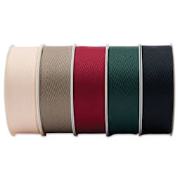 Morex New Life Twill Ribbon - Dark, 1" x 3.25 yd, Pkg of 5