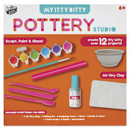 Anker Art My Itty Bitty Pottery Studio Kit - back of packaging
