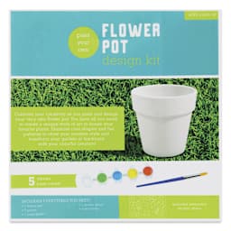 Anker Art Paint Your Own Flower Pot Design Kit - back of packaging
