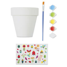 Anker Art Paint Your Own Flower Pot Design Kit - contents