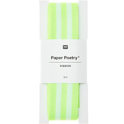 RIBBN STRP 25MMX3M NEON GRN/WH