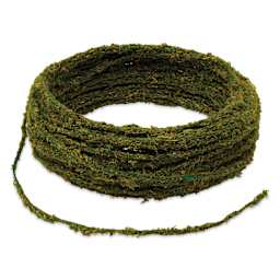 SuperMoss Moss Floral Wire - 60 ft Roll, wire outstreched