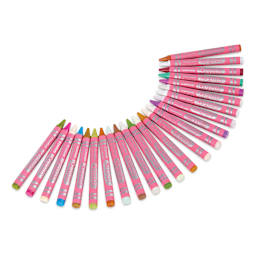 Crayola Confetti Crayons - 24 Crayons arranged in fan
