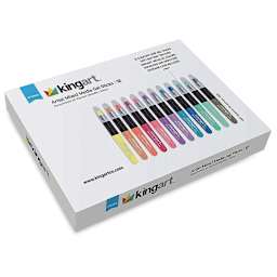 Kingart Mixed Media Gel Sticks - Set of 12, Metallic Colors (front of package)