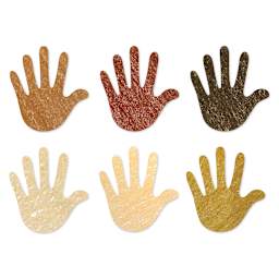 Faber-Castell Jumbo Beeswax Crayon - Hands colored in various skin tones from World Colors set