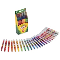 Crayola Twistable Mini Crayon Set - Set of 24, Assorted, contents out of packaging