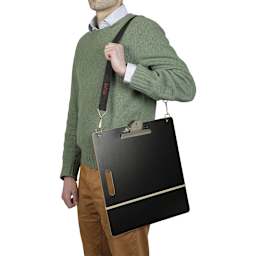 Jullian Sketch Clip Board - 15" x 16", carried by strap over the shoulder