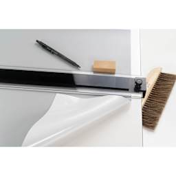 Pacific Arc Vinyl Board Cover - Gray/White with drawing supplies