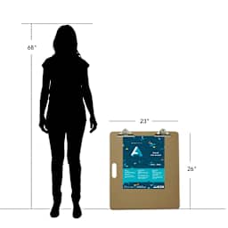 Art Alternatives Artist Tote Board with Butterfly Clips, 23" x 26"