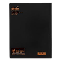 Rhodia Composition Book - Black, 9-7/8" x 7-1/2", 80 Sheets (back cover)