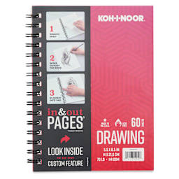 Koh-I-Noor Wirebound Drawing Pad - 5-1/2" x 8-1/2", Side Wire, front cover
