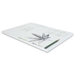 Hahnemühle Hemp Sketch Pad - 11.7" x 16.5", 80 Sheets angled side view