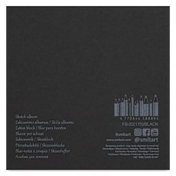 SMLT Art Layflat Black Sketch Pad, back cover