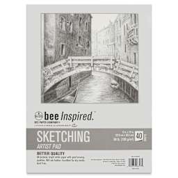 Bee Inspired Sketching Artist Pad - 9" x 12", front cover