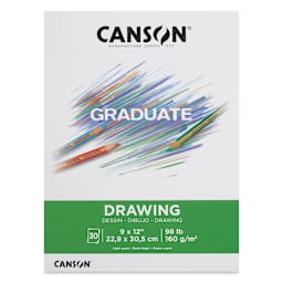 Canson Graduate Drawing Pad - 9" x 12", front cover