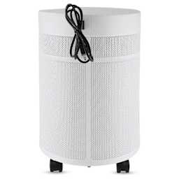 Airpura R600 Air Purifier - White, rear view. 