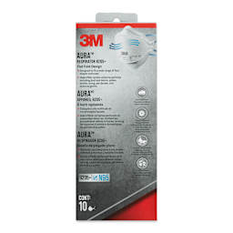 3M Aura N95 Particulate Respirator - Pkg of 10, front of the packaging