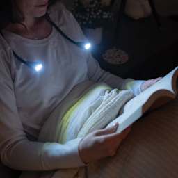 Carson Dual LED Neck Light in use while reading