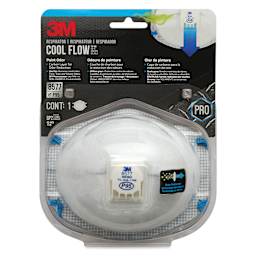 3M P95 Cool Flow Paint Valve Particulate Respirator front of packaging