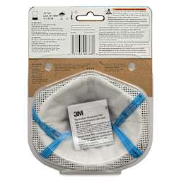 3M P95 Cool Flow Paint Valve Particulate Respirator, Pkg of 2 back of packaging