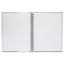 Strathmore 300 Series Sketch Hardcover Wirebound Art Book - 8-1/2" x 11", open