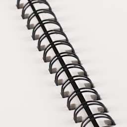 Strathmore 300 Series Sketch Hardcover Wirebound Art Book - 8-1/2" x 11", close up of wire binding