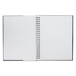 Strathmore 300 Series Mixed Media Hardcover Spiralbound Art Book - 8-1/2" x 11", open