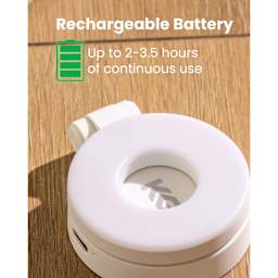 KraftGeek HaloGlow Magnetic Phone Light - White with rechargeable battery