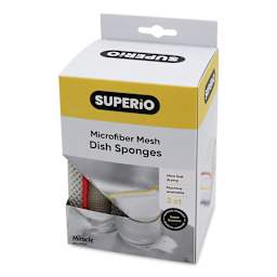 Superio Microfiber Sponge Pack - 3 sponges in packaging