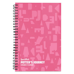 Speedball Potter’s Journey Ceramics Planner - 5-1/2" x 8-1/2", Pink, front cover