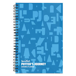 Speedball Potter’s Journey Ceramics Planner - 5-1/2" x 8-1/2", Blue, front cover