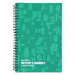 Speedball Potter’s Journey Ceramics Planner - 5-1/2" x 8-1/2", Green, front cover