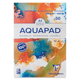 Clairefontaine Aquapad - 8.3" x 11.7", Cold Press, 50 Sheets