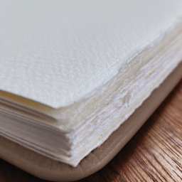 Etchr The Perfect Sketchbook with Deckle Edges - 7" x 7", Cold Press, 300 gsm, close up of deckled edges