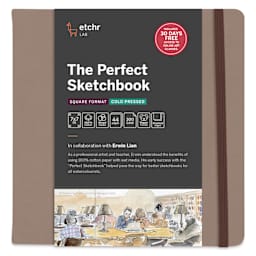 Etchr The Perfect Sketchbook with Deckle Edges - 7" x 7", Cold Press, 300 gsm