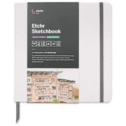 Etchr Mixed Media Hardbound Sketchbook - 8" x 8", front