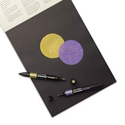 Winsor & Newton Black Mixed Media Pads (metallic markers used the paper)