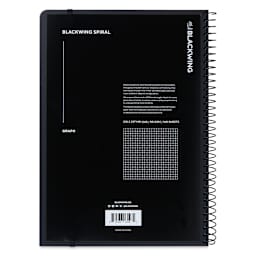 Blackwing Spiral Notebook - Graph, 8-1/4" x 11-3/4", back of notebook