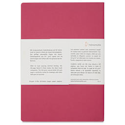 Hahnemühle Sketch and Note Booklets - Pink, 8.3" x 11.7", back cover of a single booklet