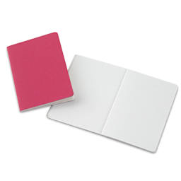 Hahnemühle Sketch and Note Booklets - Grey and Pink, 4.13" x 5.83", one booklet opened
