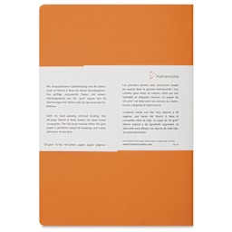Hahnemühle Sketch and Note Booklets - Orange, 8.3" x 11.7", back cover of a single booklet