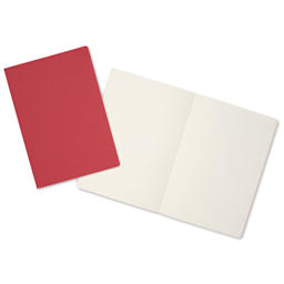 Hahnemühle Sketch and Note Booklets - Red and Orange, 8.3" x 11.7", Pkg of 2, laid out