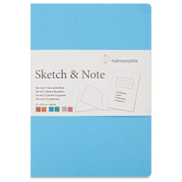 Hahnemühle Sketch and Note Booklets - Blue, 8.3" x 11.7", front cover of a single booklet