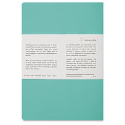 Hahnemühle Sketch and Note Booklets - Green, 8.3" x 11.7", back cover of single booklet